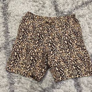Chico’s Linen blend animal print drawstring shorts size 1.5